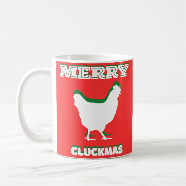 Merry CLUCKMAS coffee mug  (Left)