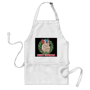 Merry Cluckmas - Funny Christmas Hen Standard Apron