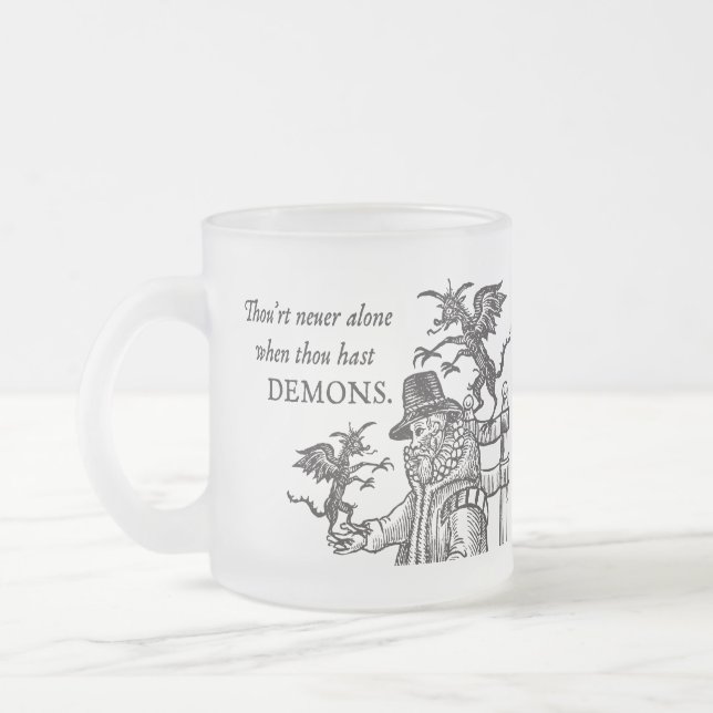 Merry Company Frosted Glass Coffee Mug (Left)