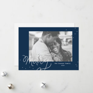 Merry Confetti Festive Photo Holiday Card