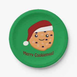 Merry Cookiemas Christmas cookie Paper Plate