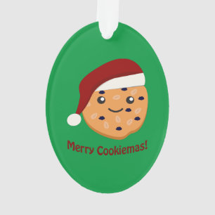 Merry Cookiemas Santa Cookie Ornament