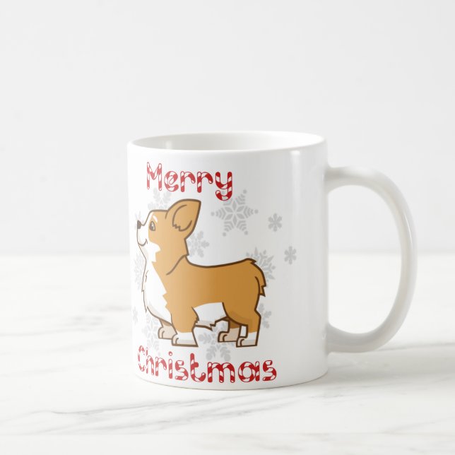 Merry Corgi Christmas Mug (Right)