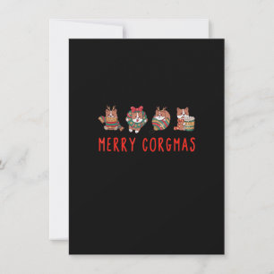 Merry Corgmas Christmas Corgi Cute Dog Funny Invitation