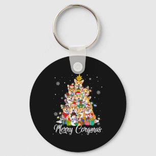 Merry Corgmas Corgi Christmas Tree Fairy Lights Do Key Ring