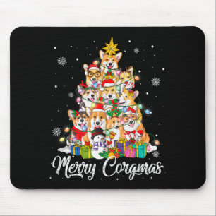 Merry Corgmas Corgi Christmas Tree Fairy Lights Do Mouse Mat