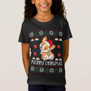 Merry Corgmas Santa Claus Corgi Dog Xmas Tree Ugly T-Shirt