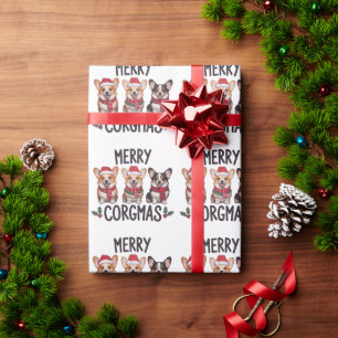 Merry Corgmas Santa Hat Christmas Corgi Dog Mum  Wrapping Paper