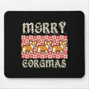 Merry Corgmas Xmas Dog Breed Design Corgi Dogs Mouse Mat