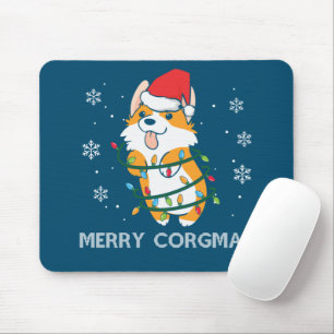Merry Corgmas Xmas Pyjamas Corgi Christmas Nerdy Mouse Mat
