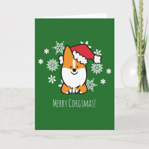 Merry Corgsmas Greeting Card   CorgiThings