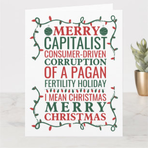 Merry Corruption Of  A Pagan Holiday, Santa Gift T Card