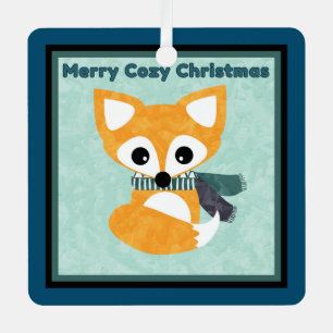 Merry Cosy Christmas Fox Gift Ornament