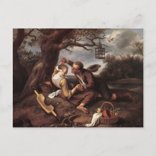Merry Couple by Jan Steen Holiday Postcard