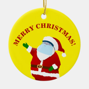 Merry Covid Christmas Ceramic Tree Decoration