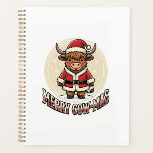 Merry Cowmas Highland Cow Christmas Shirt Design_1 Planner