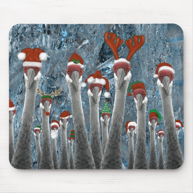 Merry Cranes Among Us Mouse Mat (Front)