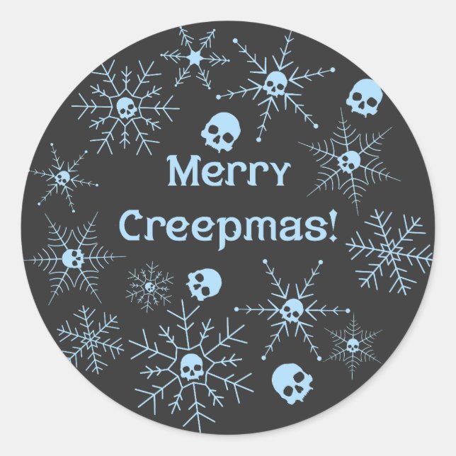 Merry Creepmas! Classic Round Sticker (Front)