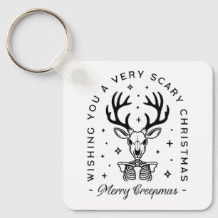Merry creepmas scary woodland animal aesthetic key ring