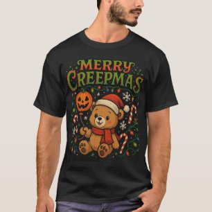 Merry Creepmas T-Shirt   Funny Spooky Christmas Te