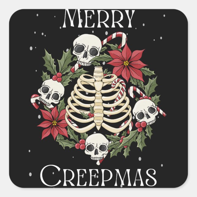 Merry Creepmas Wreath Sticker (Front)