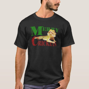 Merry Crickets Bearded Dragon Christmas by Beardie T-Shirt
