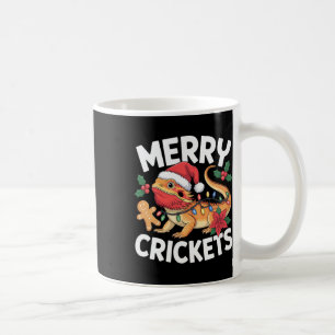 Merry Crickets! Bearded Dragon Christmas Pun Coffee Mug