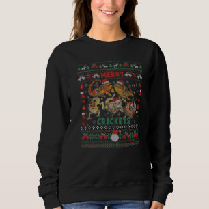 Merry Crickets Bearded Dragon Ugly Christmas Sweat Sweatshirt