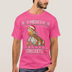 Merry Crickets Bearded Dragon Ugly Sweater Christm