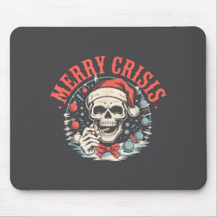 Merry Crisis Dark Humor Sarcastic Christmas Goth P Mouse Mat