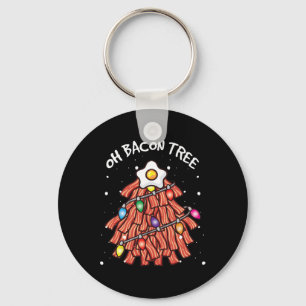 Merry Crispness Oh Bycon Tree Bbq Ugly Christmas S Key Ring