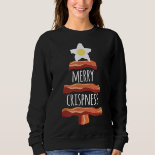 Merry Crispness Xmas Bacon Christmas Tree Sweatshirt