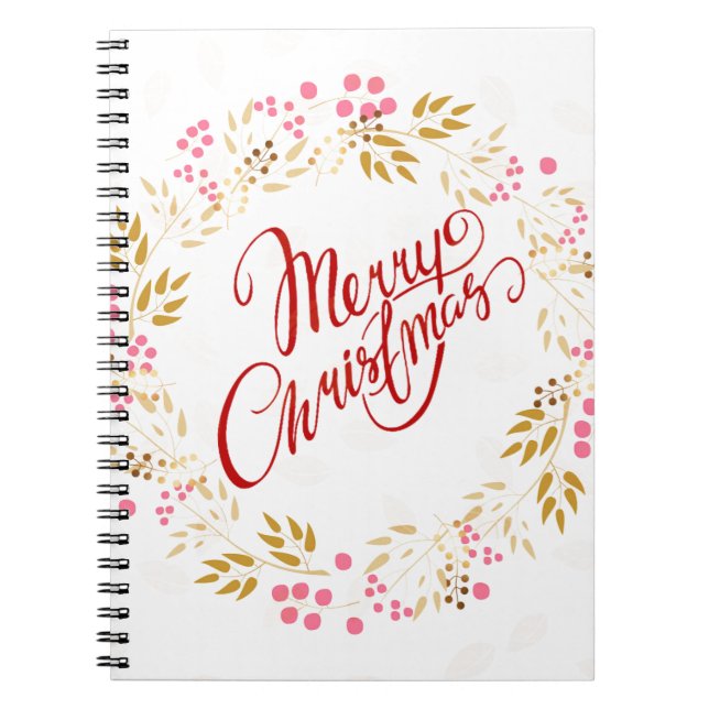 Merry Cristmas Wreath Notebook (Front)