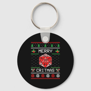 Merry Critmas Christmas Rpg Board Game Role Play U Key Ring