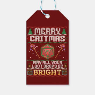 Merry Critmas | Healer Ugly Sweater Personlized Gift Tags