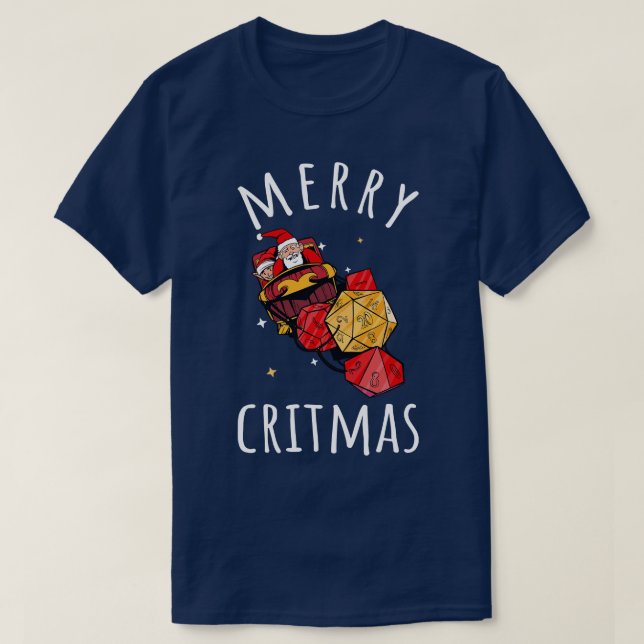 Merry Critmas I Christmas Santa T-Shirt (Design Front)