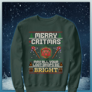 Merry Critmas Loot Drop Healer Ugly Sweater
