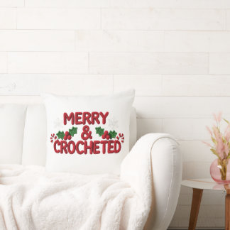 Merry & Crocheted Crochet Christmas Cushion