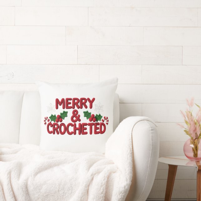 Merry & Crocheted Crochet Christmas Cushion (Couch)