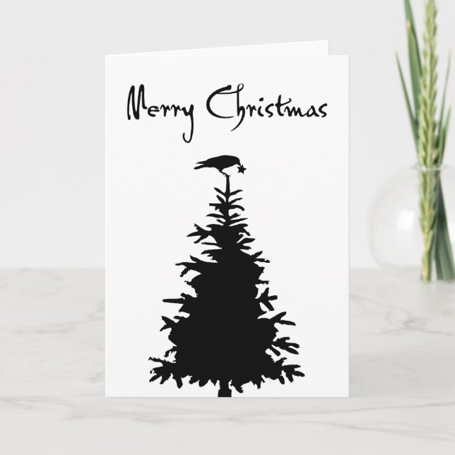 Merry Crow Holiday Card (Front)