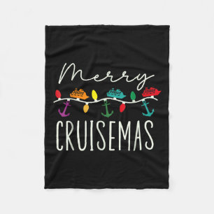 Merry Cruise-mas Cruise Christmas Xmas Pajamas Hol Fleece Blanket