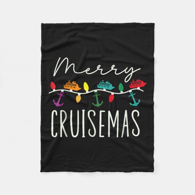 Merry Cruise-mas Cruise Christmas Xmas Pyjamas Hol Fleece Blanket (Front)