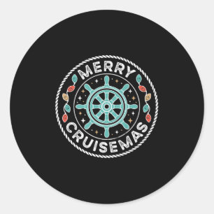 Merry Cruise-mas Matching Family Christmas Cruise Classic Round Sticker