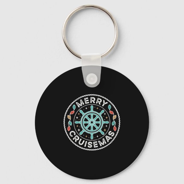 Merry Cruise-mas Matching Family Christmas Cruise  Key Ring (Front)