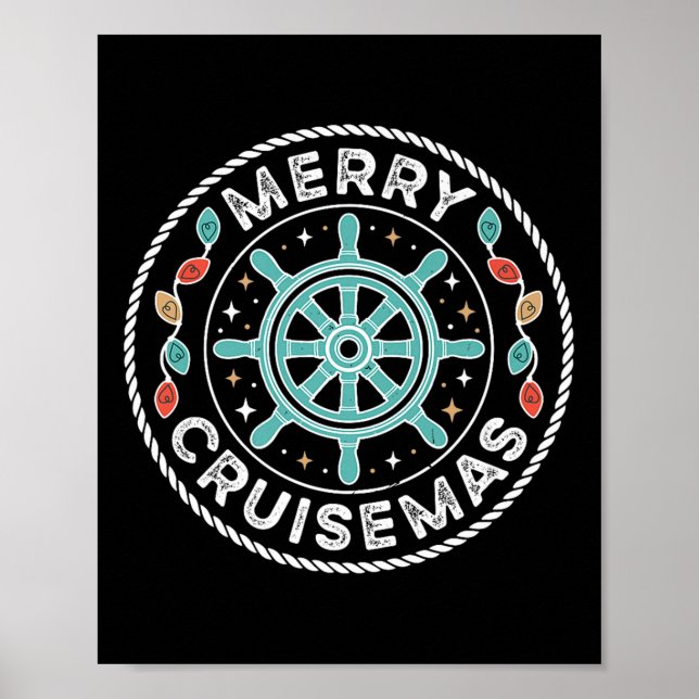 Merry Cruise-mas Matching Family Christmas Cruise  Poster (Front)