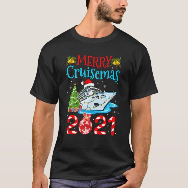 Merry Cruisemas 2021 Christmas Santa Reindeer Crui T-Shirt (Front)