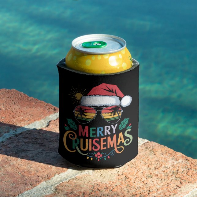 Merry Cruisemas 2024 Christmas Santa Reindeer  Can Cooler (In Situ Pool)