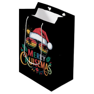 Merry Cruisemas 2024 Christmas Santa Reindeer  Medium Gift Bag