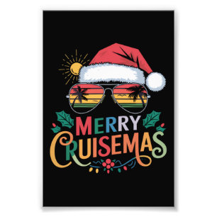 Merry Cruisemas 2024 Christmas Santa Reindeer Photo Print