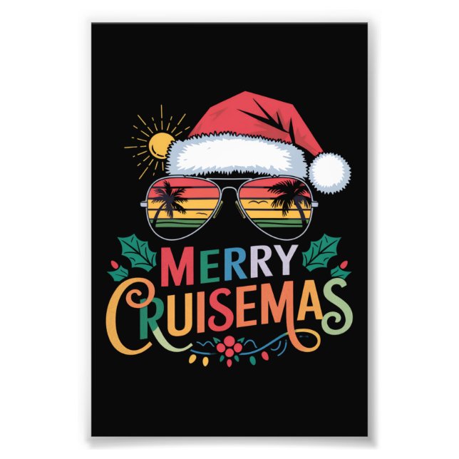 Merry Cruisemas 2024 Christmas Santa Reindeer  Photo Print (Front)